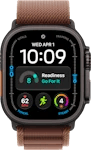 Apple Watch Ultra 4 49mm (GPS + Cellular) Black Case with Burgundy Alpine Loop M