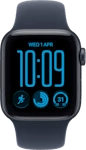 Apple Watch Series SE 3 44mm (GPS+Cellular) Midnight Aluminium Case with Navy Blue Sport Band - M/L