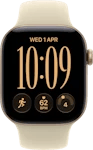 Apple Watch Series 12 42mm (GPS+Cellular) Aluminium Light Gold Case with Sand Sport Band S/M